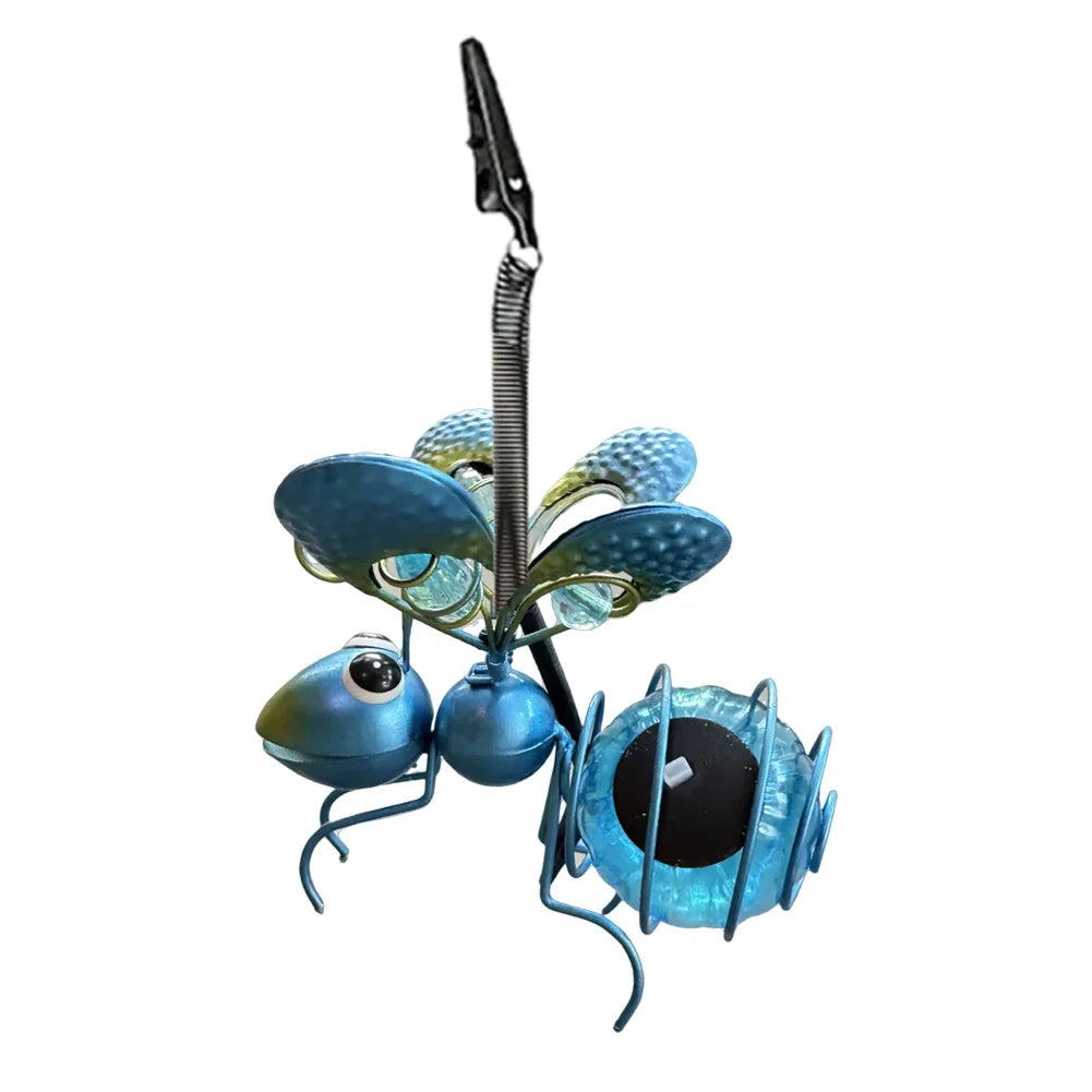 Shunmaii Solar Powered Bug Fairy Lights Hanging Insect Lamp Ornament