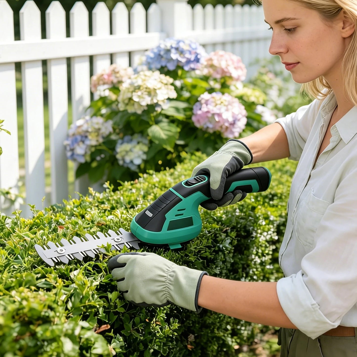 HiMISS 7.2V 2-in-1 Cordless Grass Trimmer Hedge Trimmer