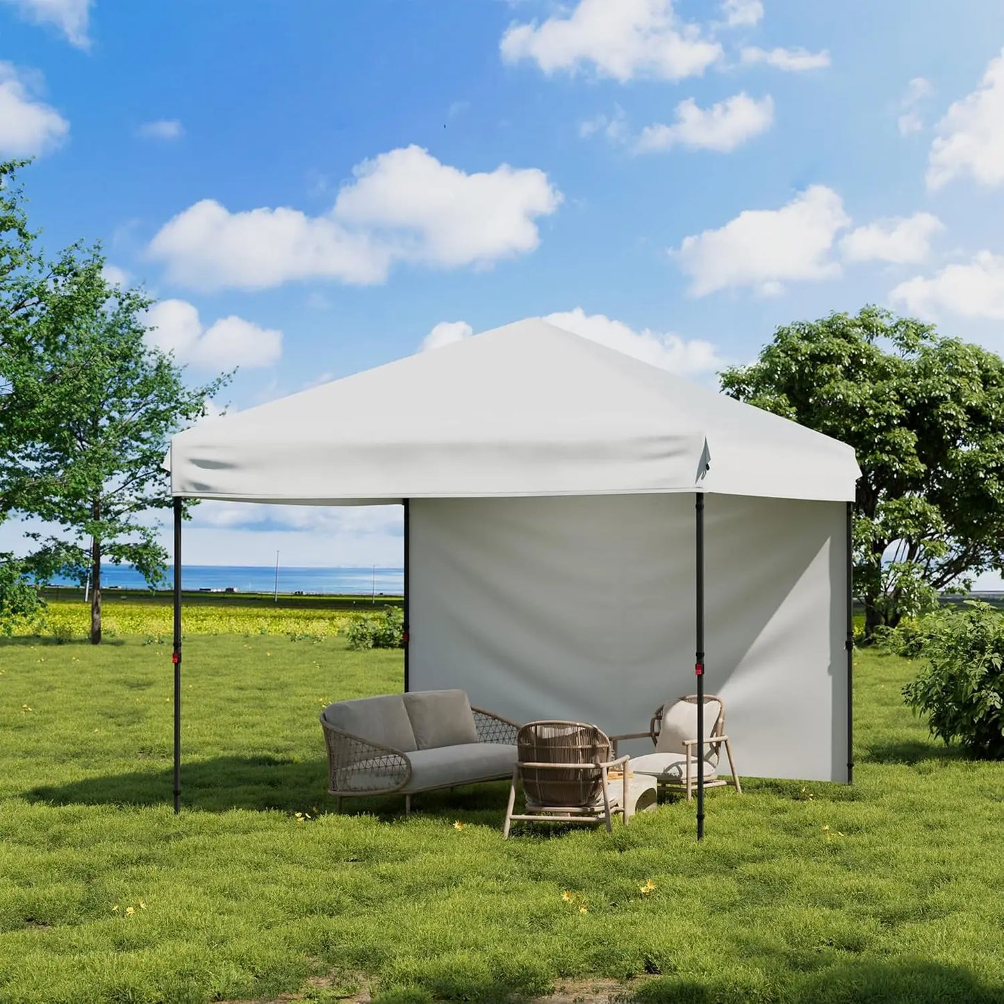 TWISTER.CKCN Pop Up Canopy Tent With Removable Sidewall UPF Fifty