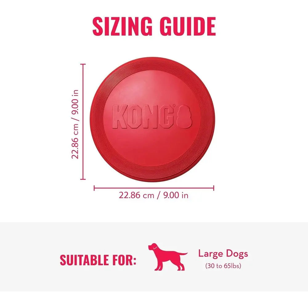 KONG Classic Durable Rubber Disc Dog Toy For Everyday Play