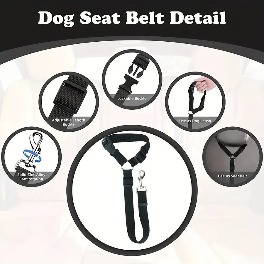 Dog Car Seat Belt 1 Package Pet Leash Safety Buckle
