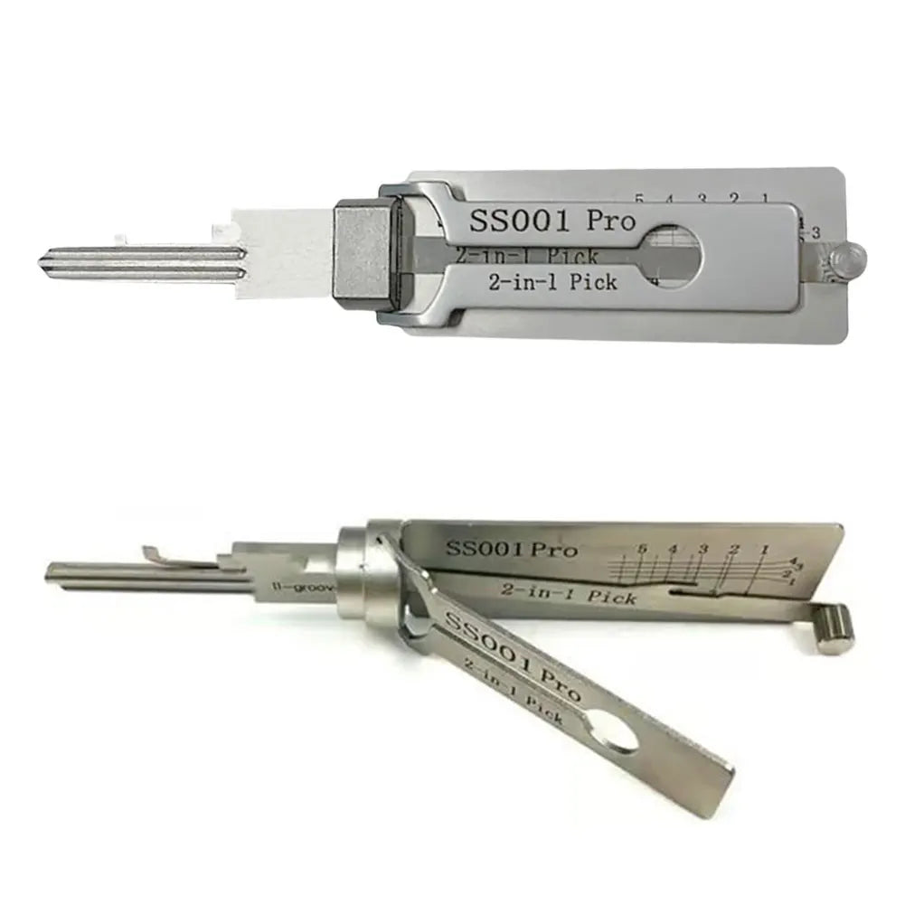 VODOOL 2 In 1 Stainless Steel Key Decoder Precision Hook And Pickup Tool