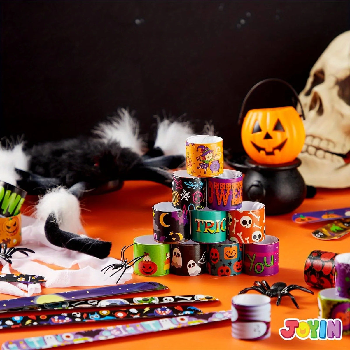 Halloween Slap Bracelets Bulk Party Favors for Kids