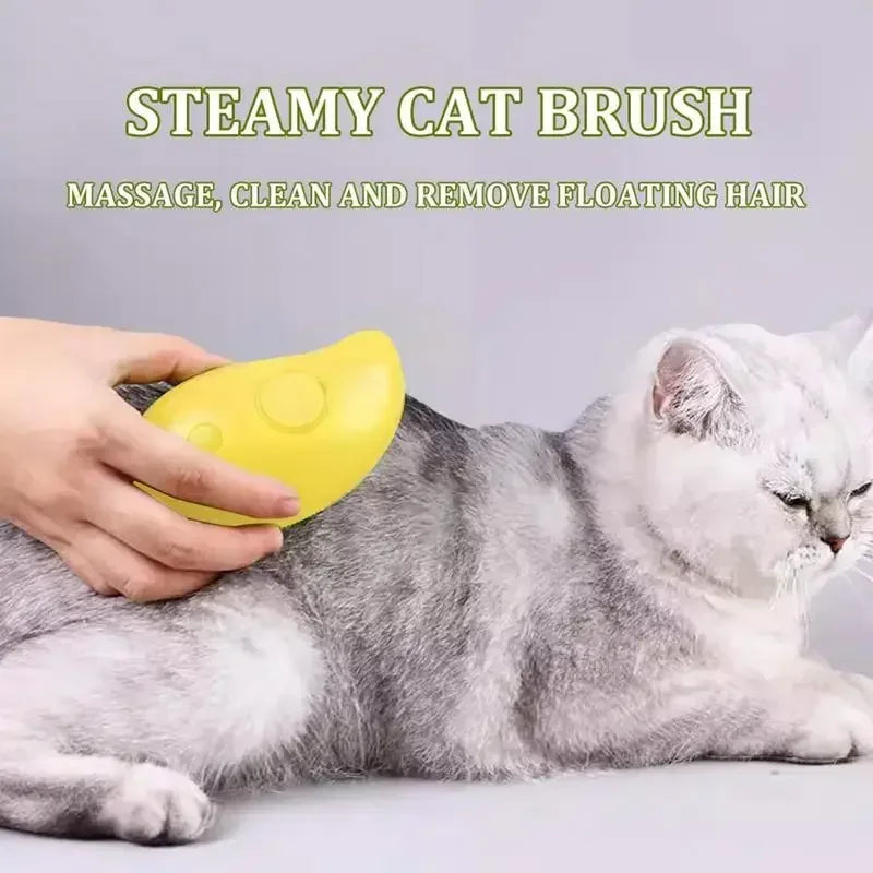 Cat Dog Steam Brush 3 In 1 Electric Massage Grooming
