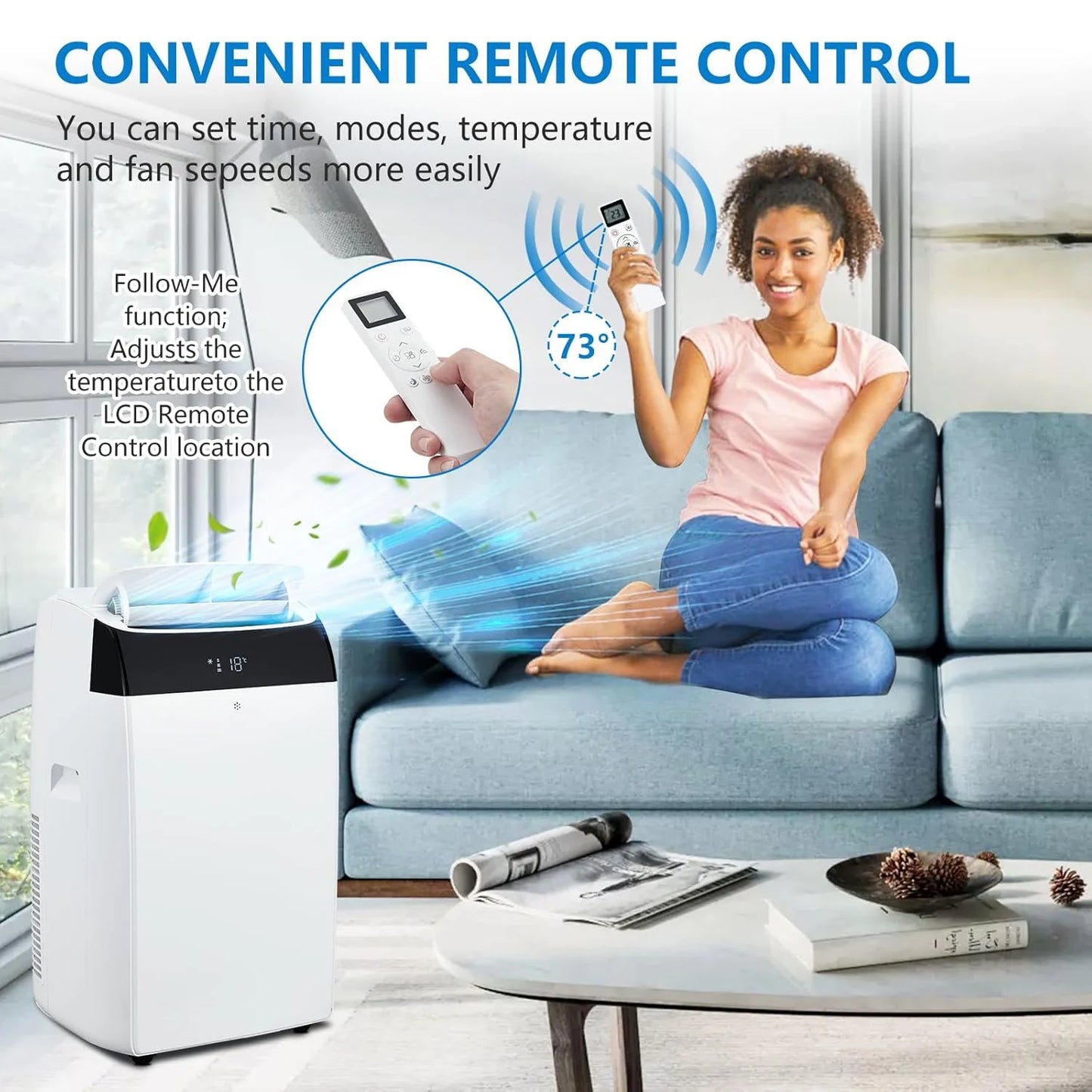 Adoolla Portable Air Conditioner 3 In 1 Cooling Fan Dehumidifier