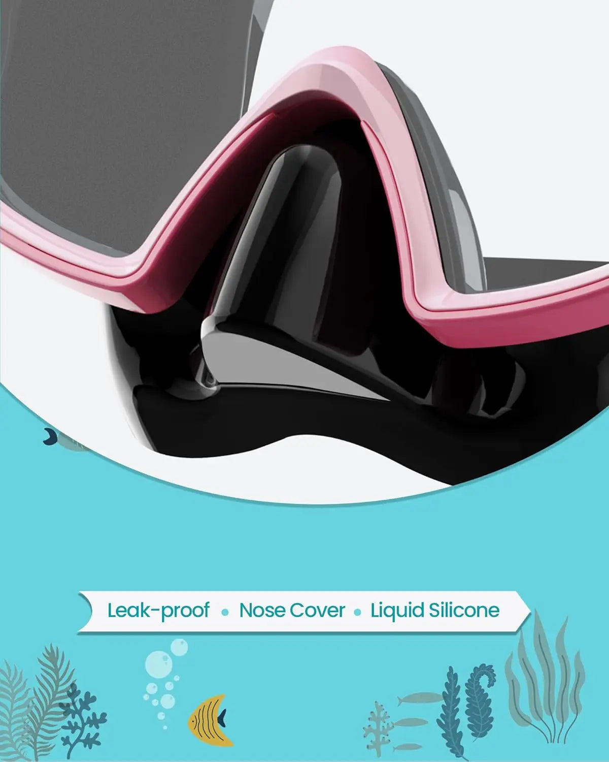 OutdoorMaster Stingray Kids Swim Goggles Nose Cover Anti Fog