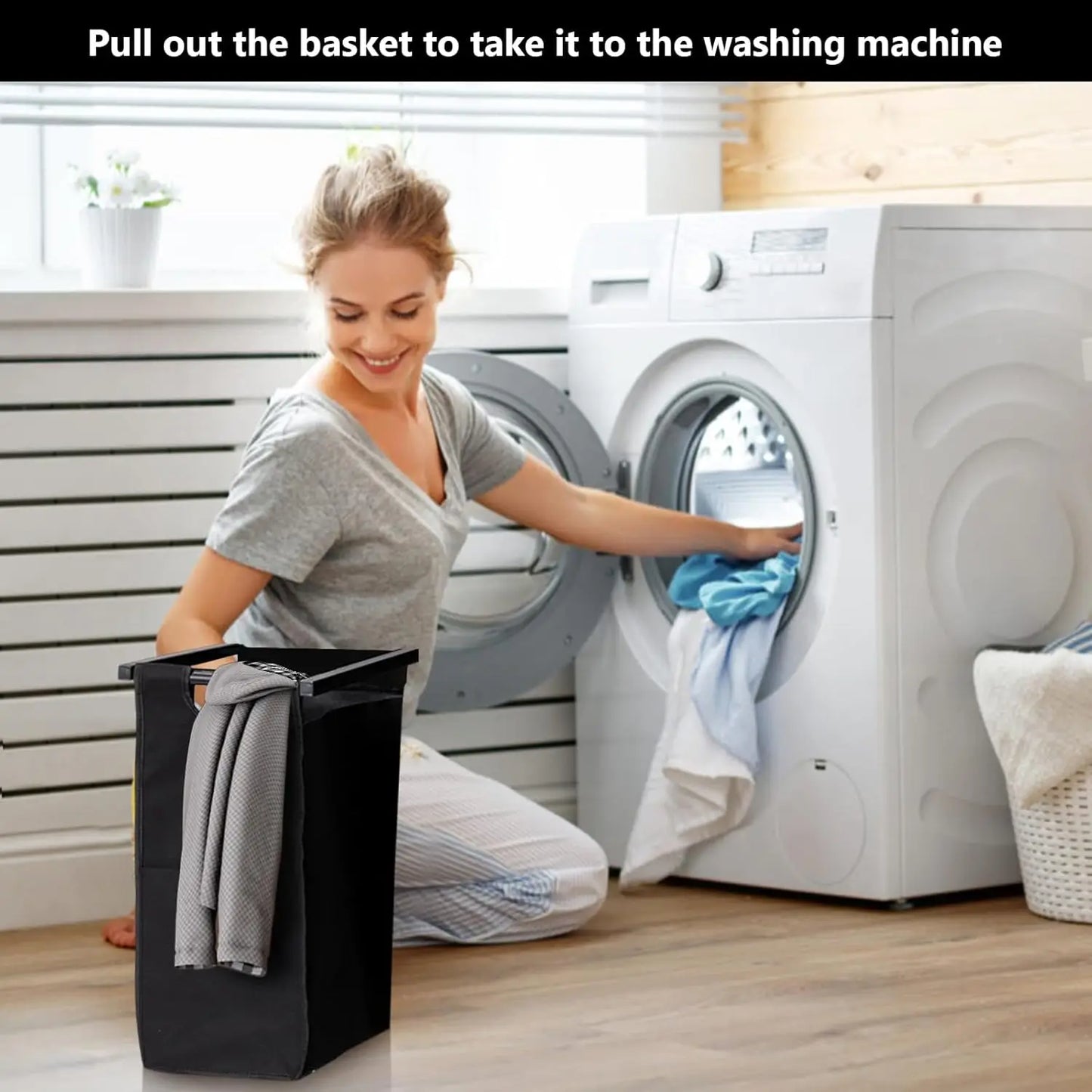 Studyset Dual Section Laundry Hamper With Removable Bag Top Shelf