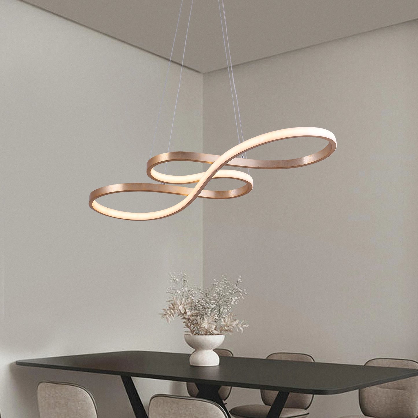 GreeLustr Modern Chandelier Pendant Light Acrylic Note Dimmable Led Ceiling Lamp Dining Living Room Hotel Decor Hanging Fixture