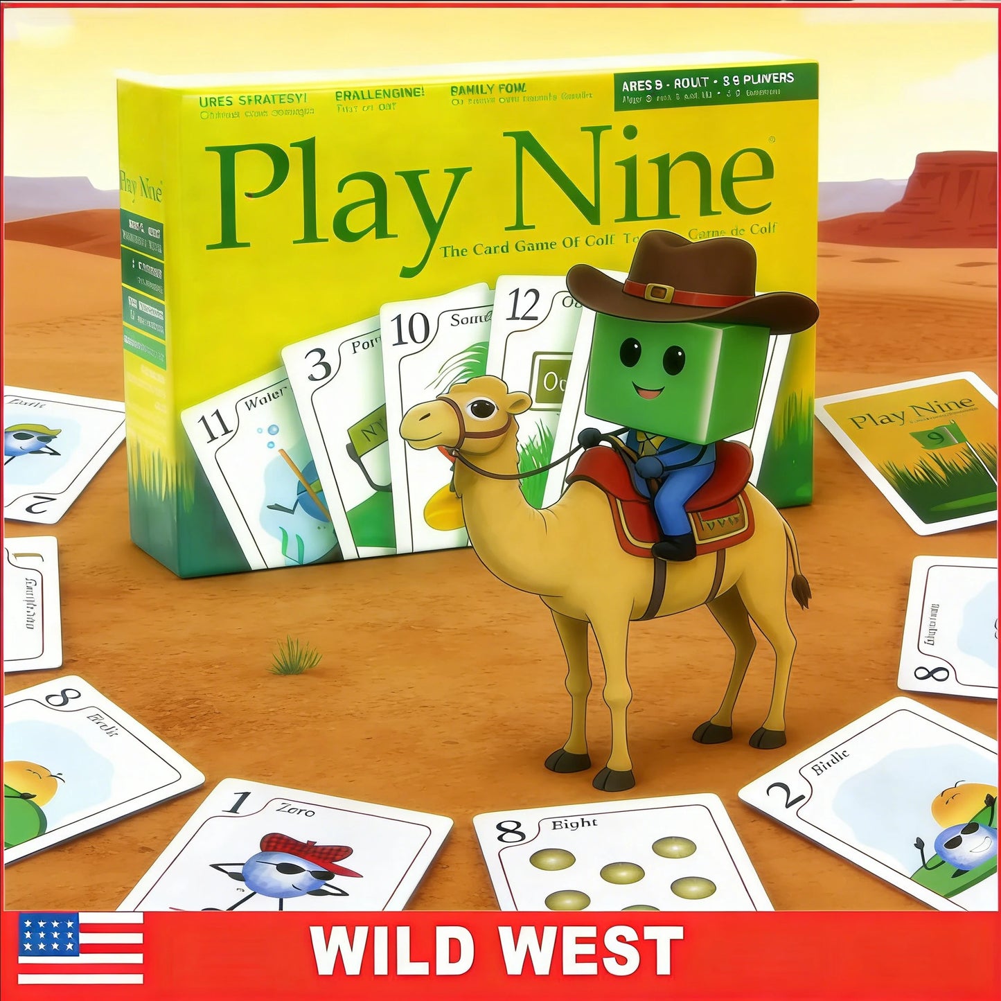 Play Nine The Card Game of Golf, Ages 8 and Up, Couples Date Night Gift, Game Night Favorite, 15 Min Gameplay, Family Friendly Card Game for Kids, Teens & Adults, Great Golf Gift