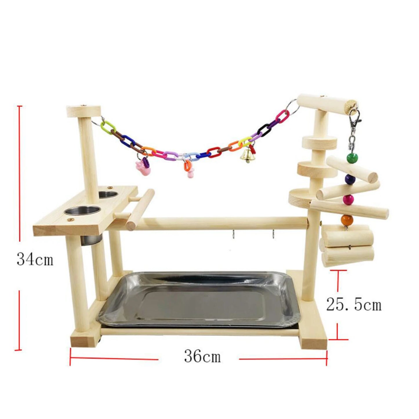Parrot Bird Playground 3 Layer Bird Cage Accessories Parakeet Bird Play Stand for Budgerigar Finch Conures Parakeet Small Birds