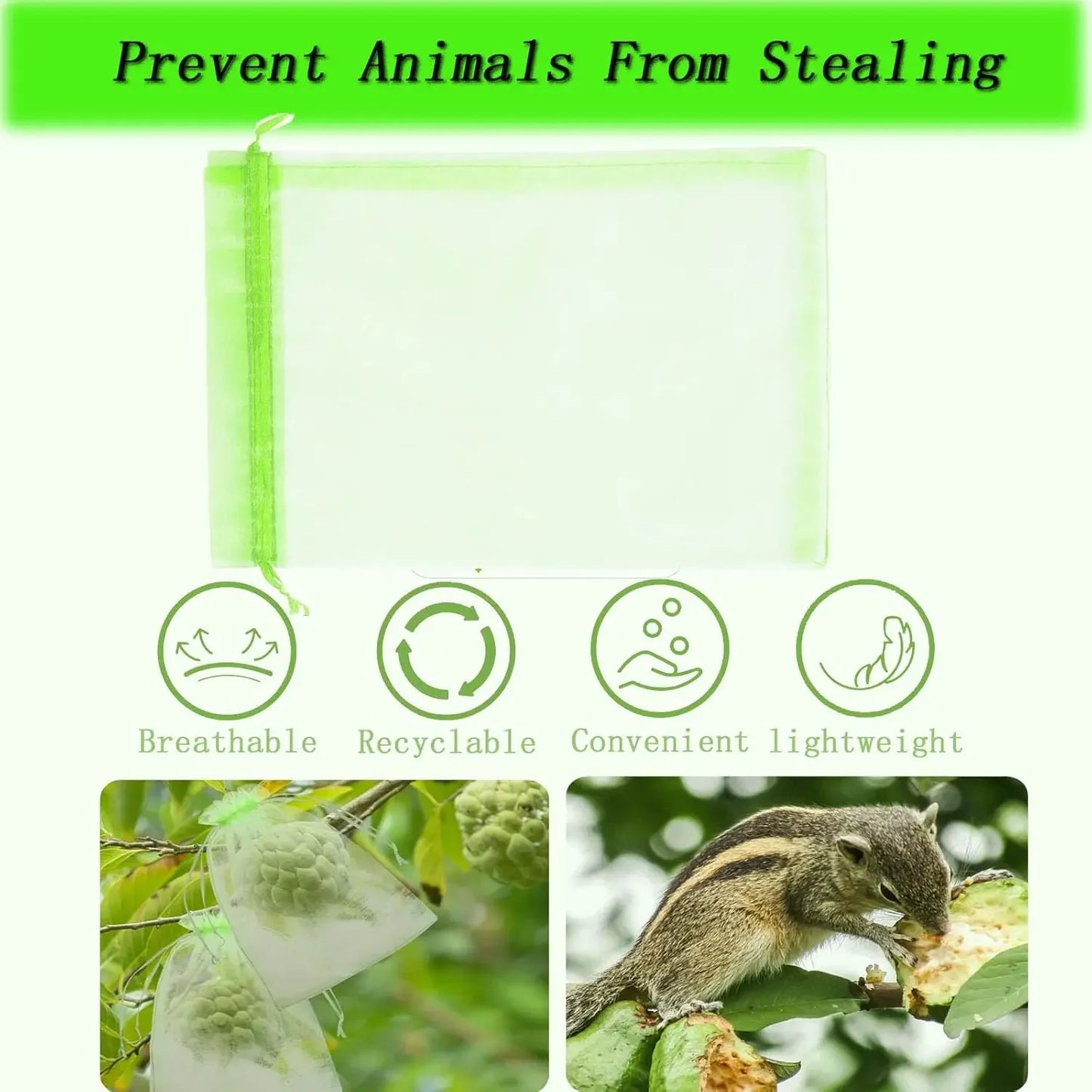 Fruit Protection Bags Mesh BirdGuard For Strawberries And Grapes