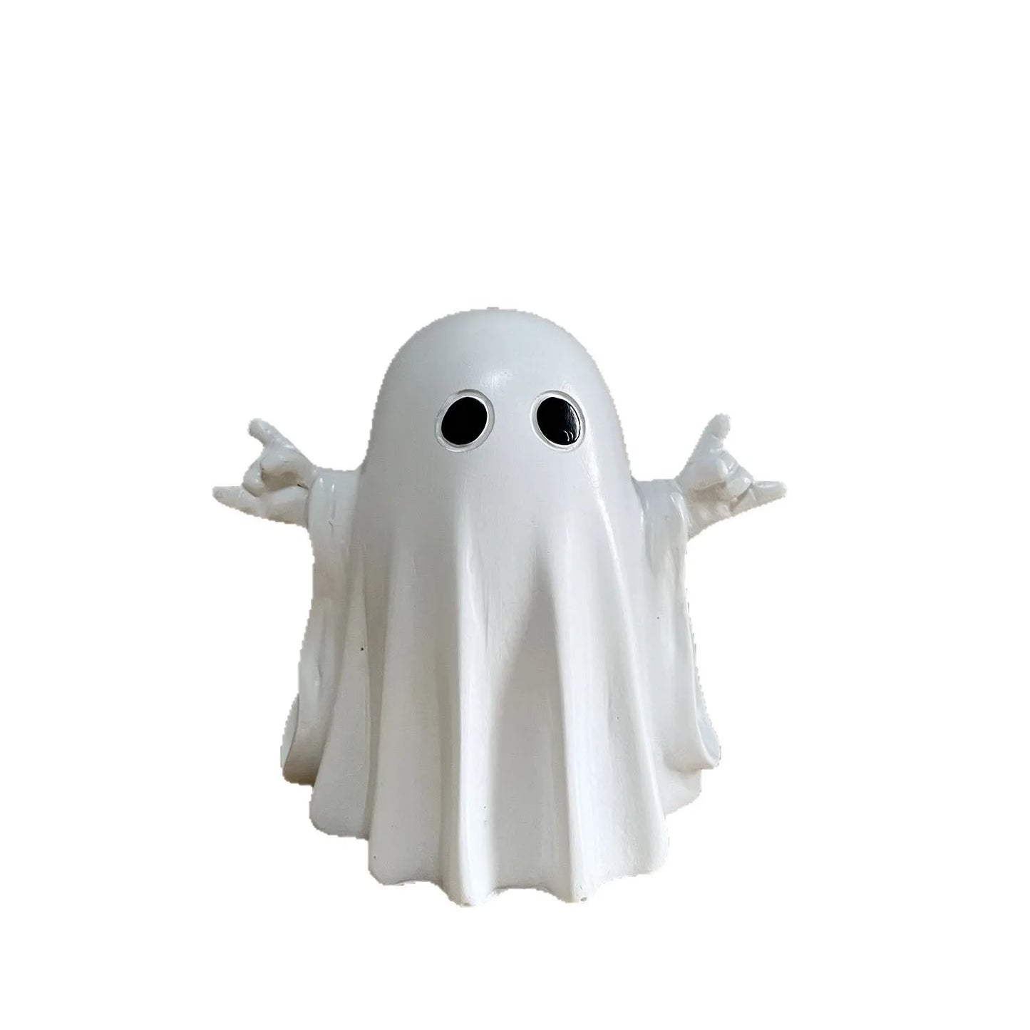 Halloween White Ghost Resin Ornament for Desk and Home Decor