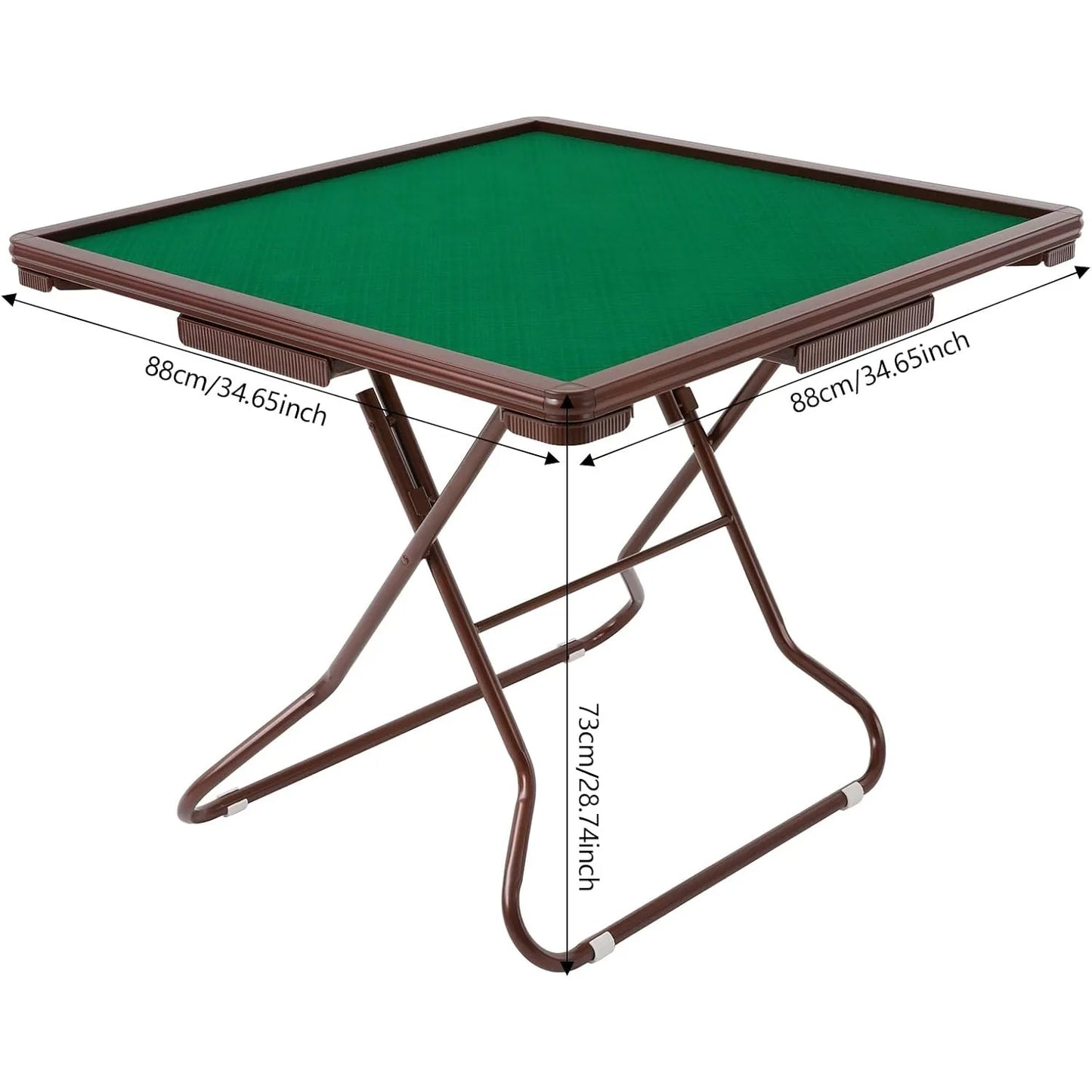 Mahjong Table with 4 Cup Holders & 4 Drawers for 4 People, Foldable Mahjong Table, Portable Mahjong Table, 34.65*34.65*28.74in