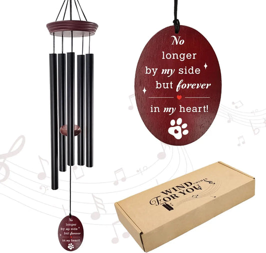 Pet Memorial Wind Chime For Dog Loss Tuned Aluminum G Scale Garden Gift