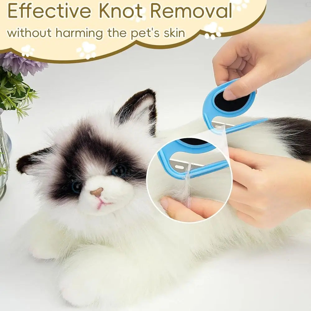 Dematting Comb Set With Non Slip Handle For Pets Professional
