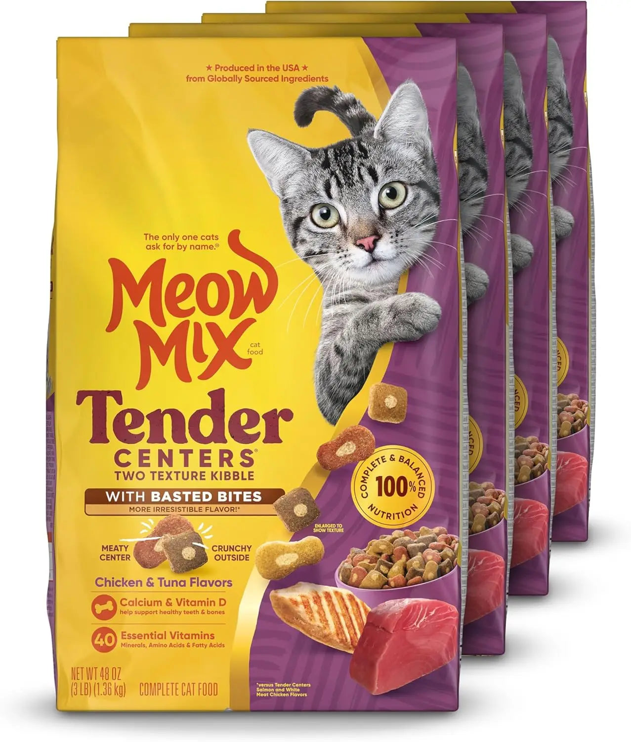 Tender Centers Dry Cat Food Basted Bites Chicken And Tuna Flavors
