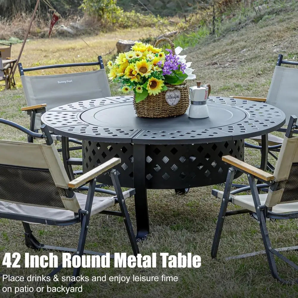 Weatherproof 3 In 1 Fire Pit With Grills And Poker