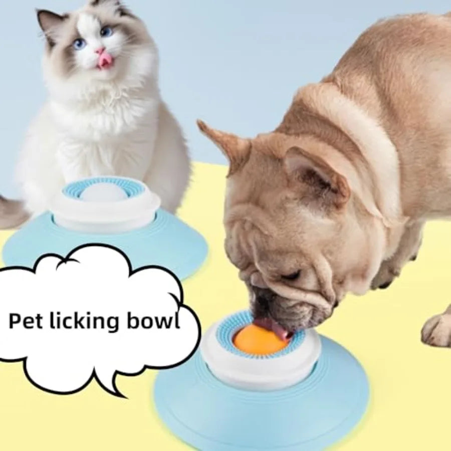 Dog Lick Bowl With Rolling Ball Slow Feeder Anxiety Relief