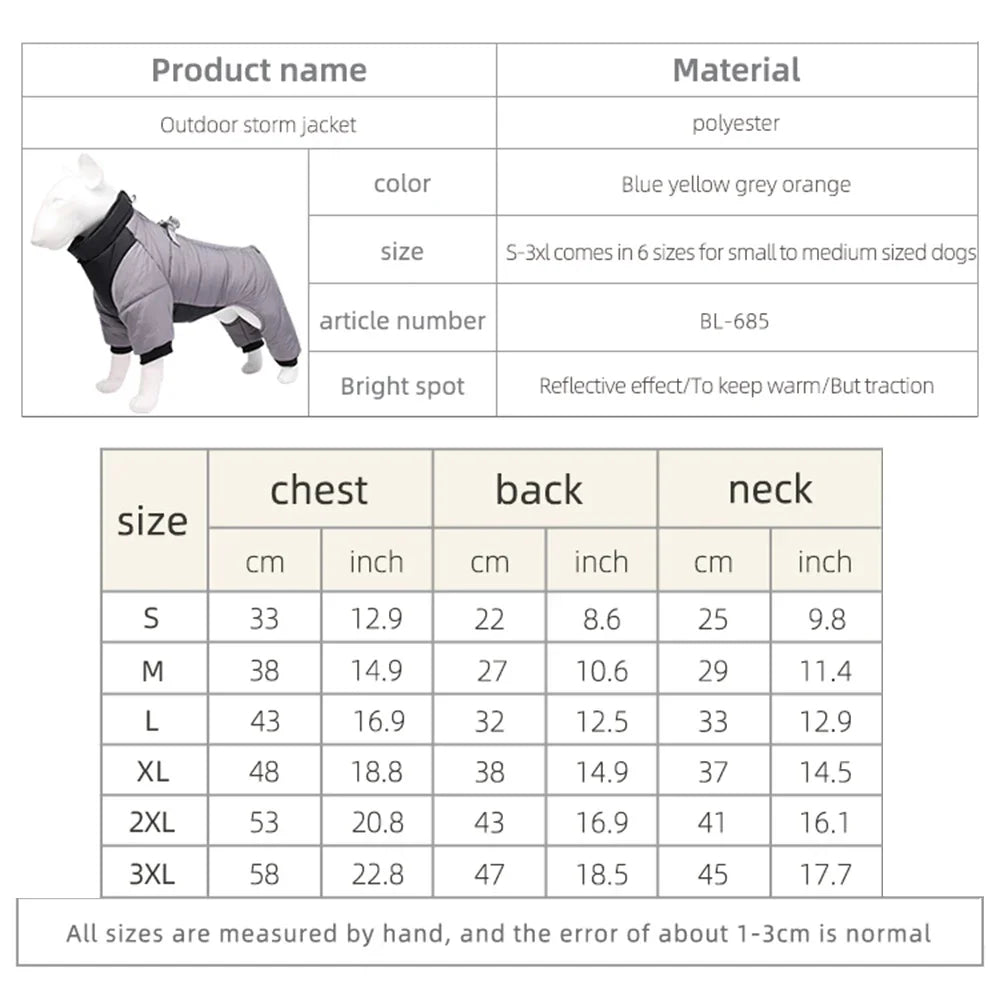 NONECN Winter Down Dog Coat Jacket and Vest for Dogs