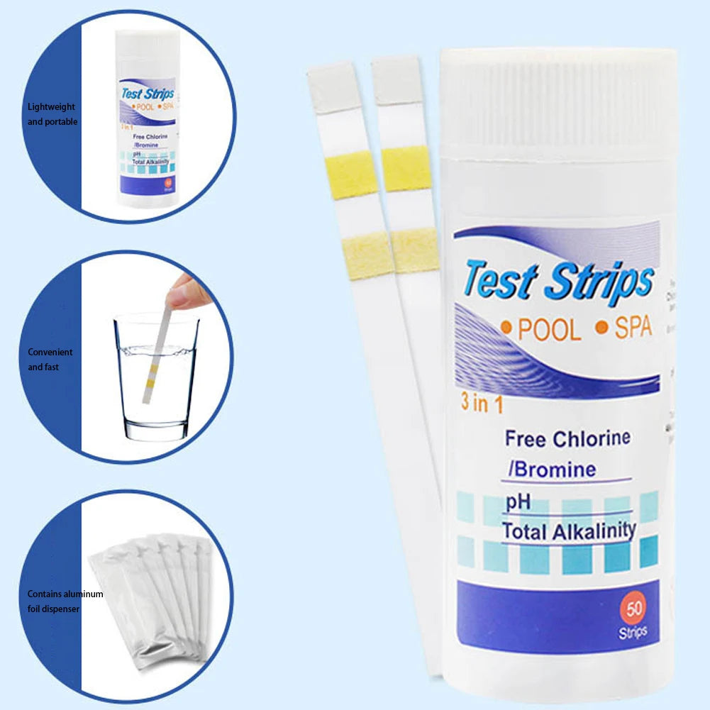 ALLOYSEED 7 In 1 PH Test Strips For SwimmingPool Aquarium