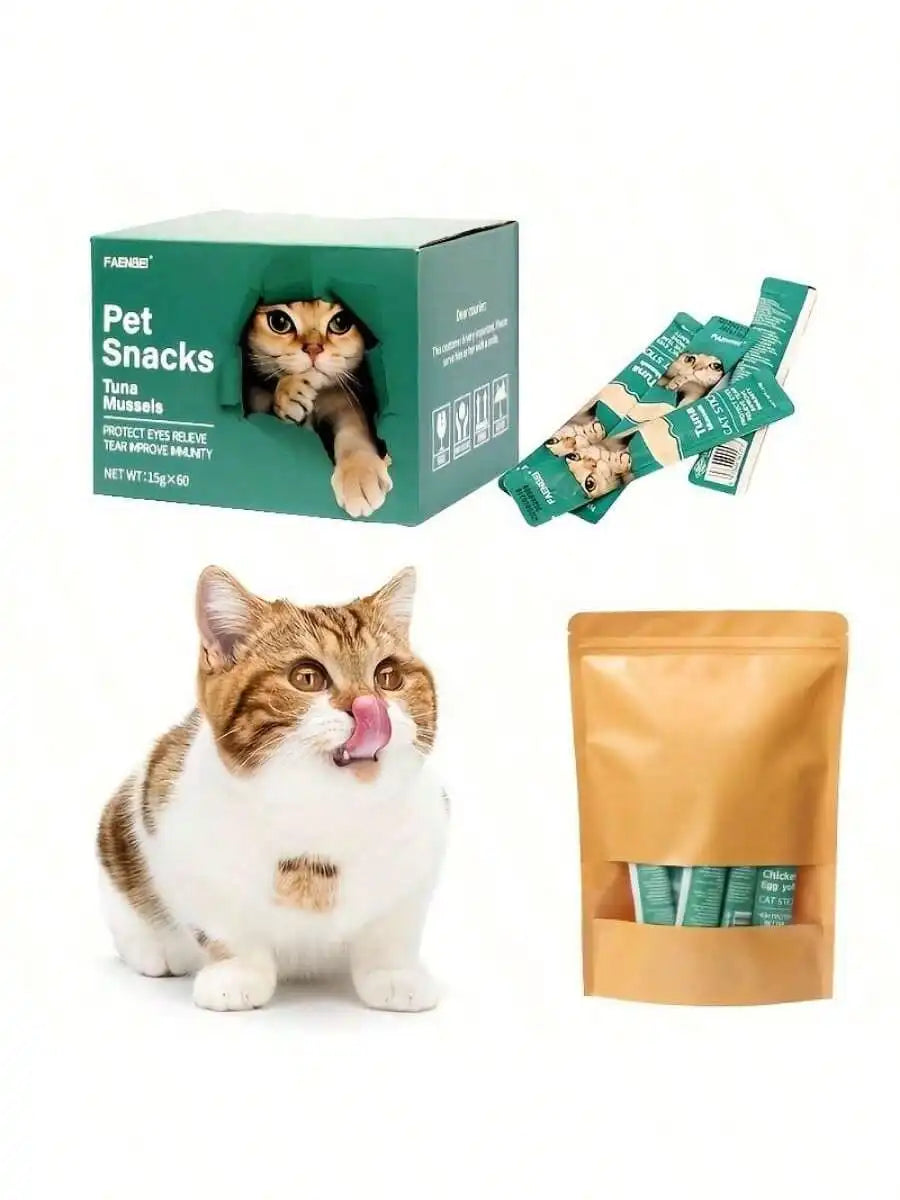 Cat Treats Assorted Lickable Squeezable Snacks