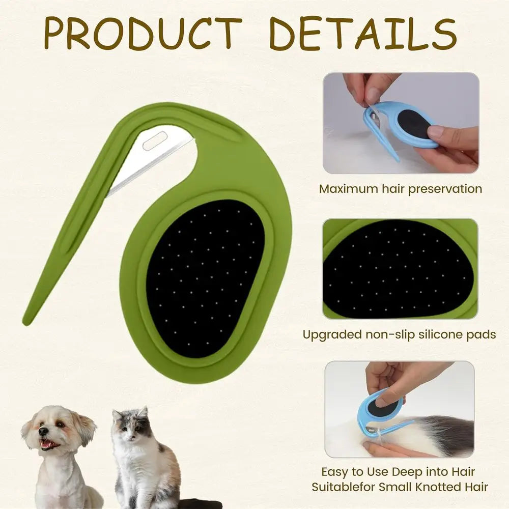 Dematting Comb Set With Non Slip Handle For Pets Professional