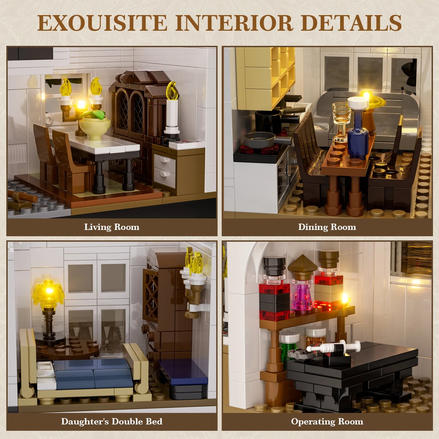 Magic House Building Set LED Light Owens House Decor