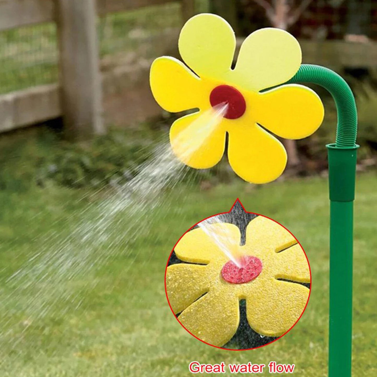 Dancing Daisy Lawn Sprinkler 360 Degree Rotating Flower Water Sprinkler
