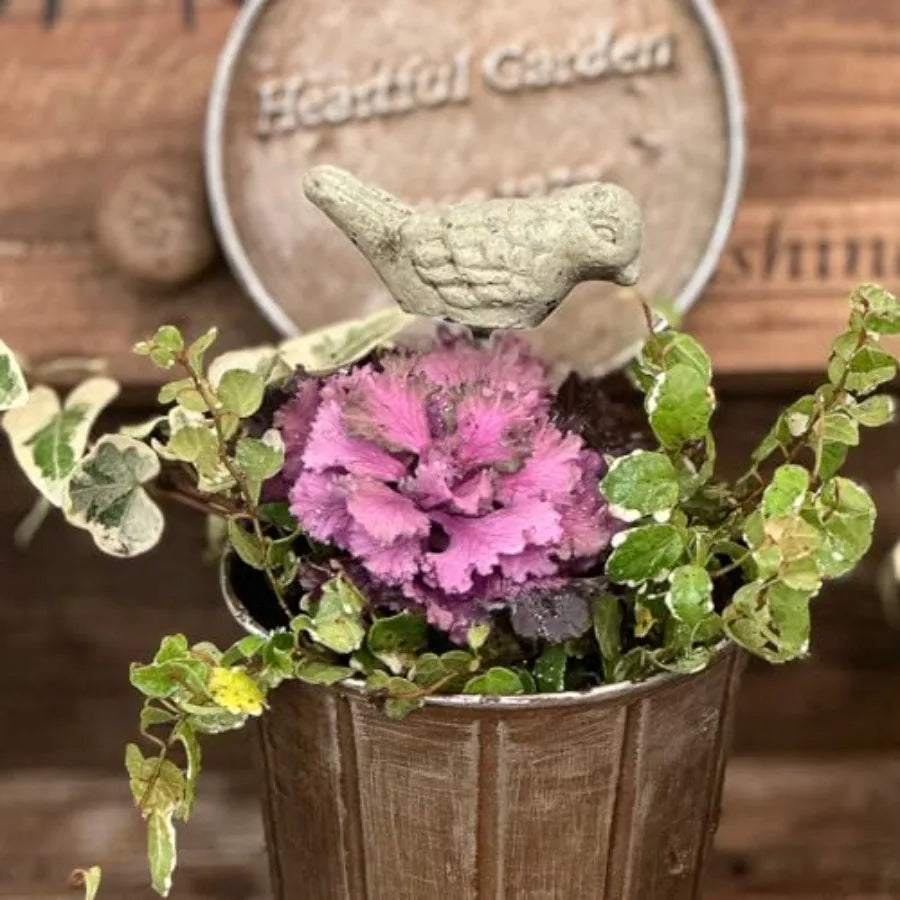 Two Piece Miniature Bird Decorative Stakes For Fairy Gardens