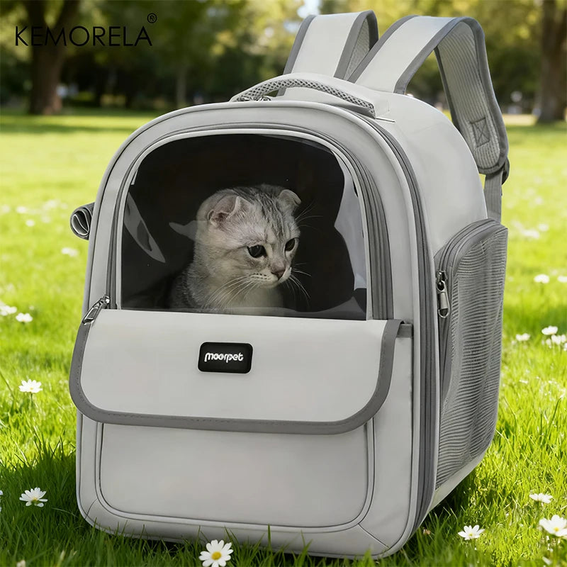 KEMORELA Foldable Breathable Mesh Pet Carrier Backpack Dog and Cat