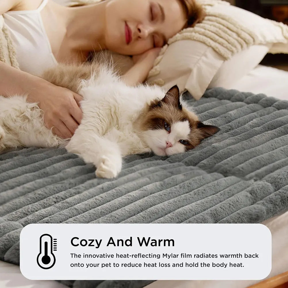 LISMCN Self Warming Pet Bed Ultra Soft Fleece Mat For Cats Dogs