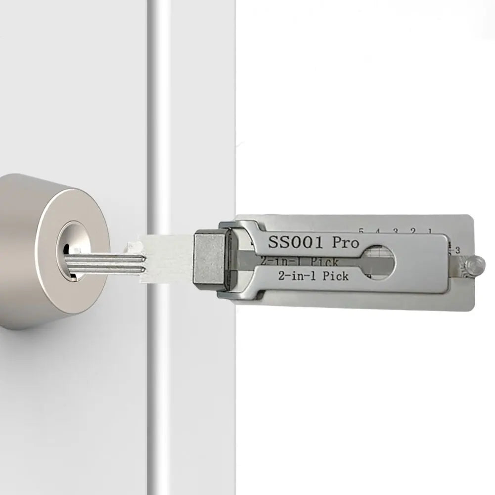 VODOOL 2 In 1 Stainless Steel Key Decoder Precision Hook And Pickup Tool