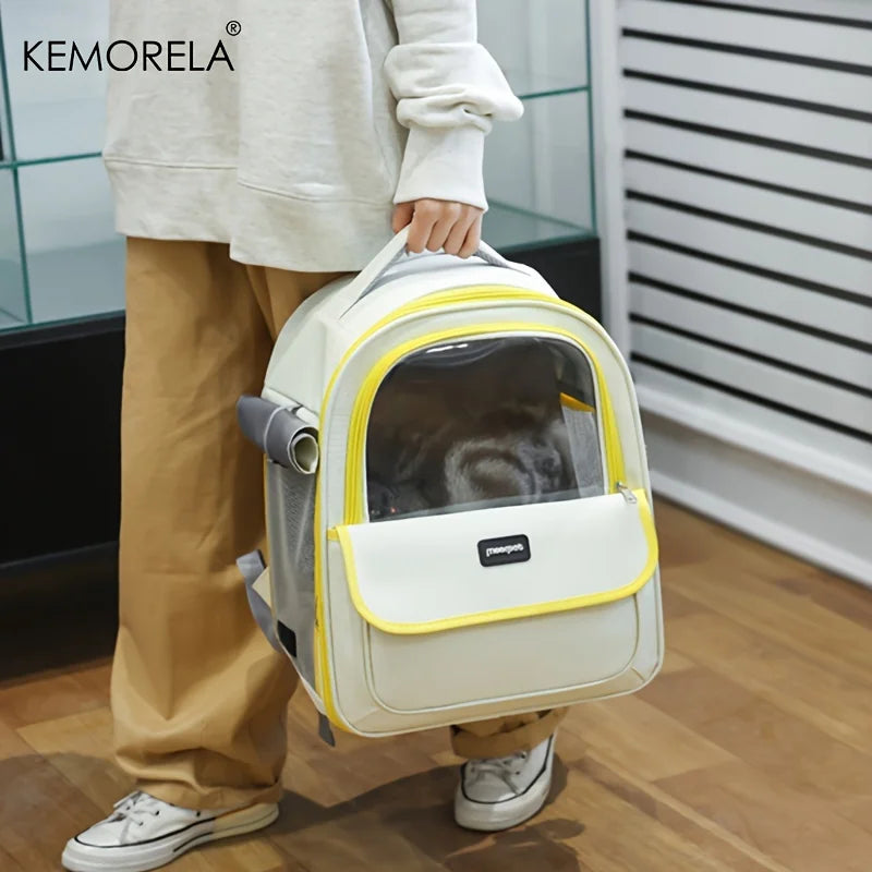 KEMORELA Foldable Breathable Mesh Pet Carrier Backpack Dog and Cat