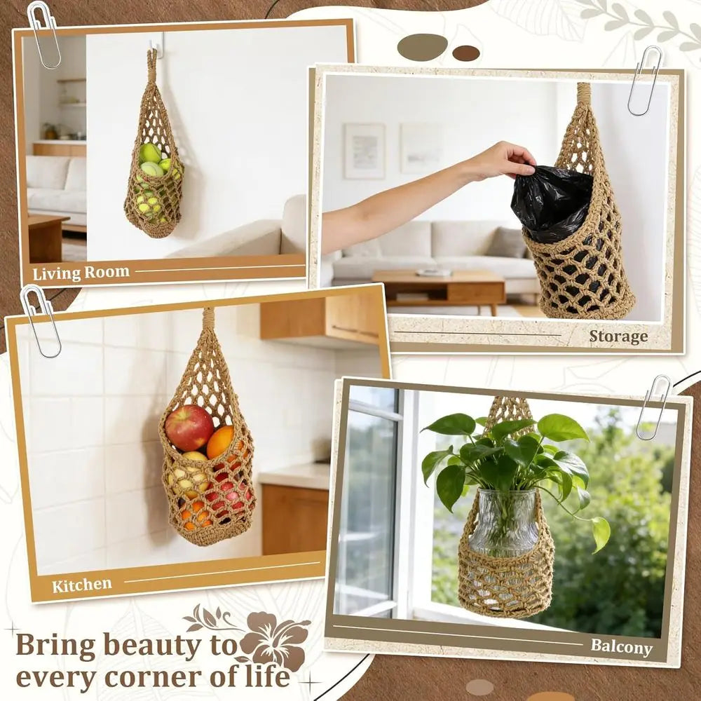 Wall Plant Hanger, Hanging Planter Basket Holder, Wall Planters, Indoor Plants, 6-Inch Pot (Brown)