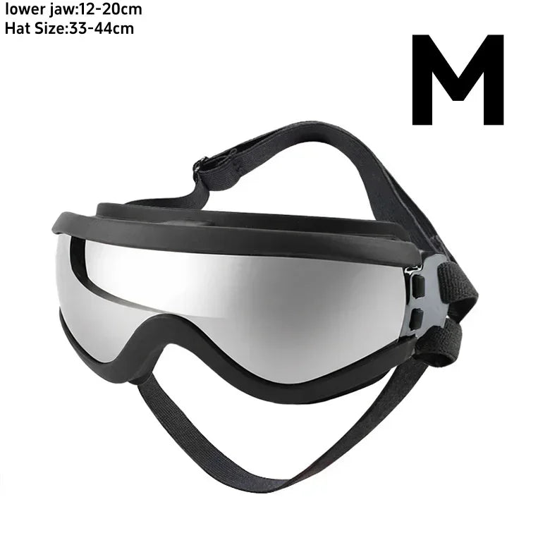 Adjustable Dog Goggles Anti UV Windproof Pet Sunglasses with Dual Straps Eye Protection for Driving Riding Outdoor S/M/L