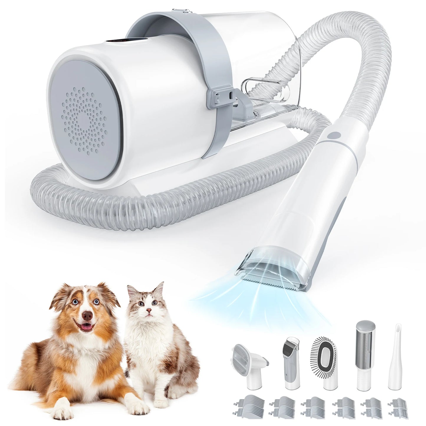 Pet Grooming Vacuum Kit With Cordless Clipper And Tools