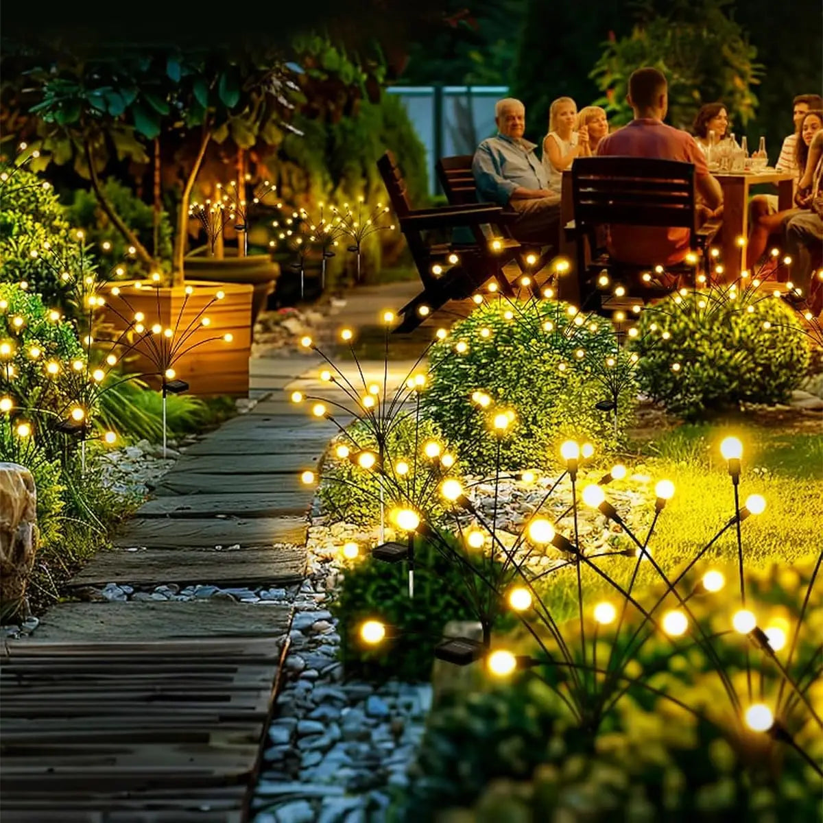 4 Pack Solar Garden Lights IP65 Waterproof Swaying Firefly Lights