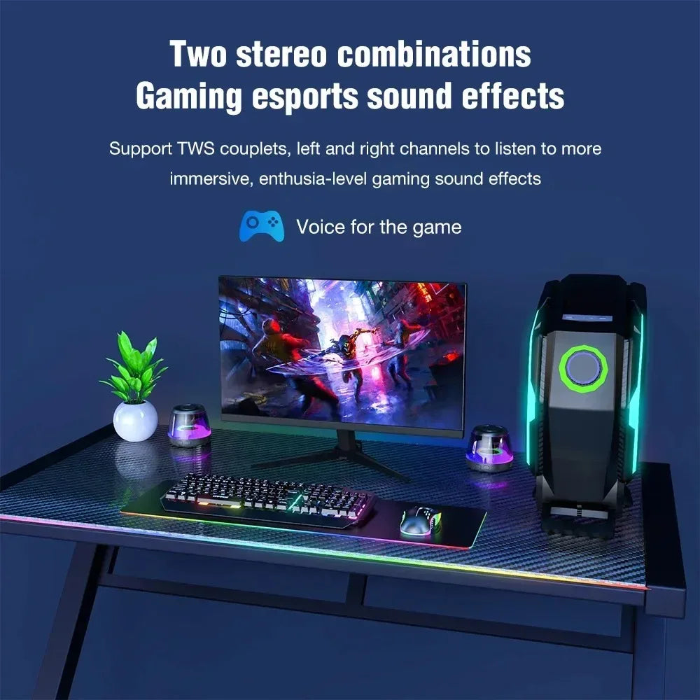 Magnetic Bluetooth Speaker With RGB Light And Phone Stand