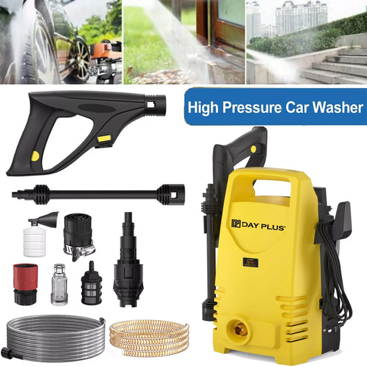 DayPlus Electric Pressure Washer 1600W 120bar 380Lph Adjustable Lance