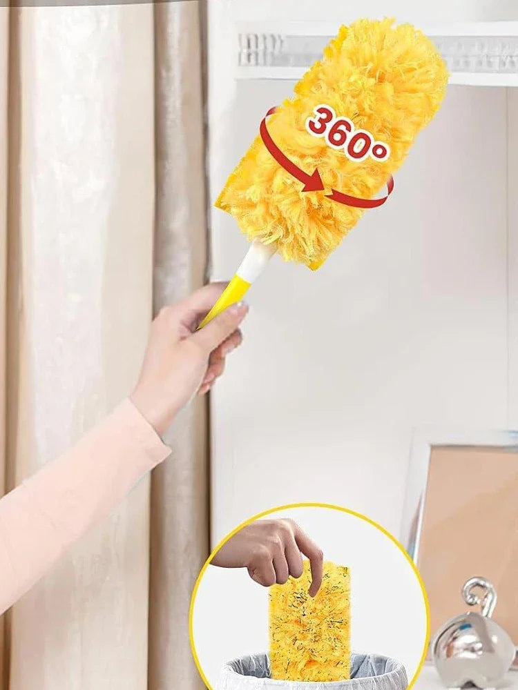 NONECN Electrostatic Dust Duster With Microfiber Head For Home Cleaning