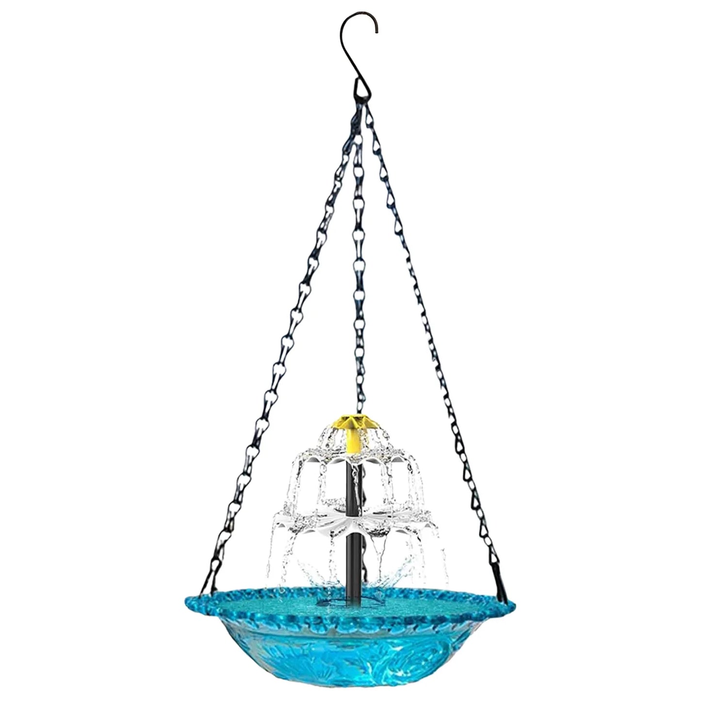 Solar Cascade Hanging Bird Bath Fountain For Outdoor Garden