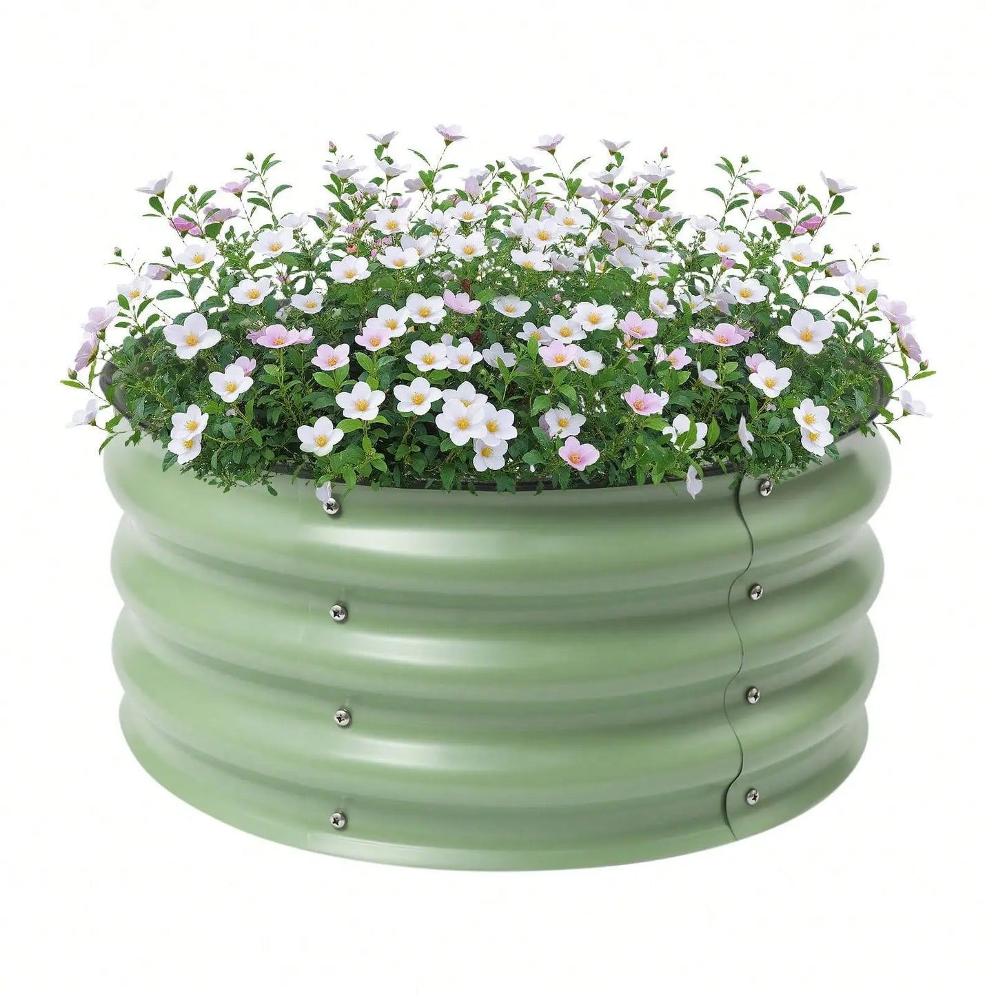 Round Metal Raised Garden Bed Galvanized Planter Box For Vegetables