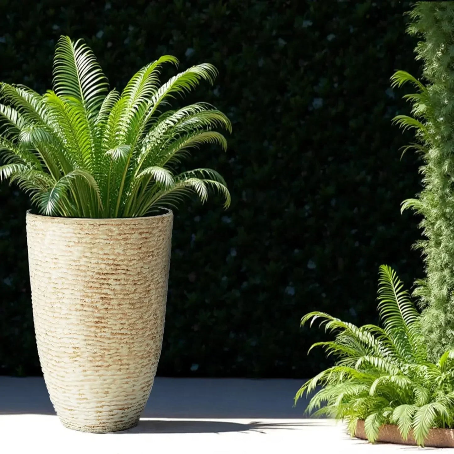 Worth Round Planters Set of 2 Indoor Decorative Container Garden Pots