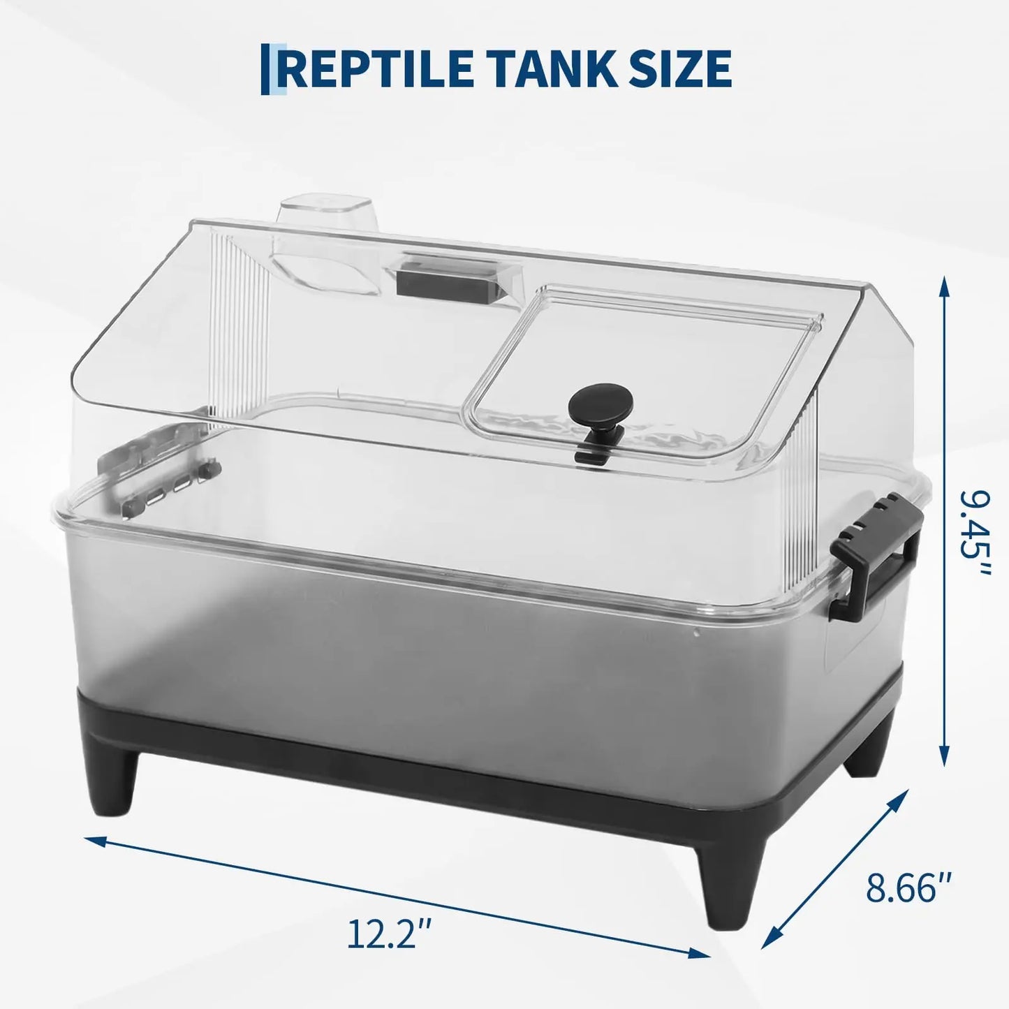 HiMISS Reptile Terrarium Kit With Acrylic Tank Heating Pad Hygrometer