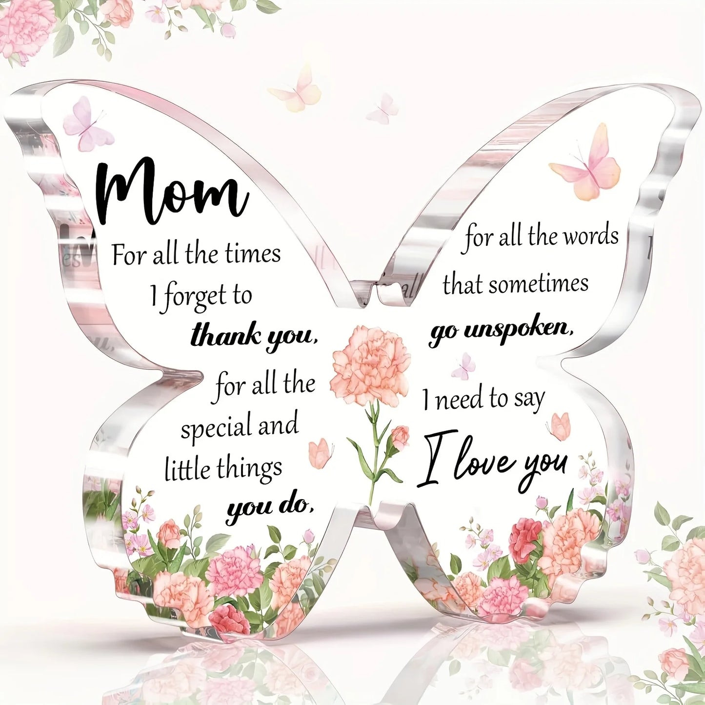 Delicate Butterfly Acrylic Decorations Gift For Mom Birthday Idea