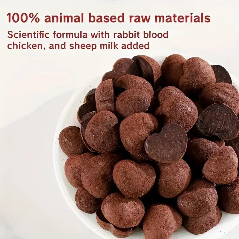 Freeze Dried Cat Treats Rabbit Blood High Protein Iron Rich