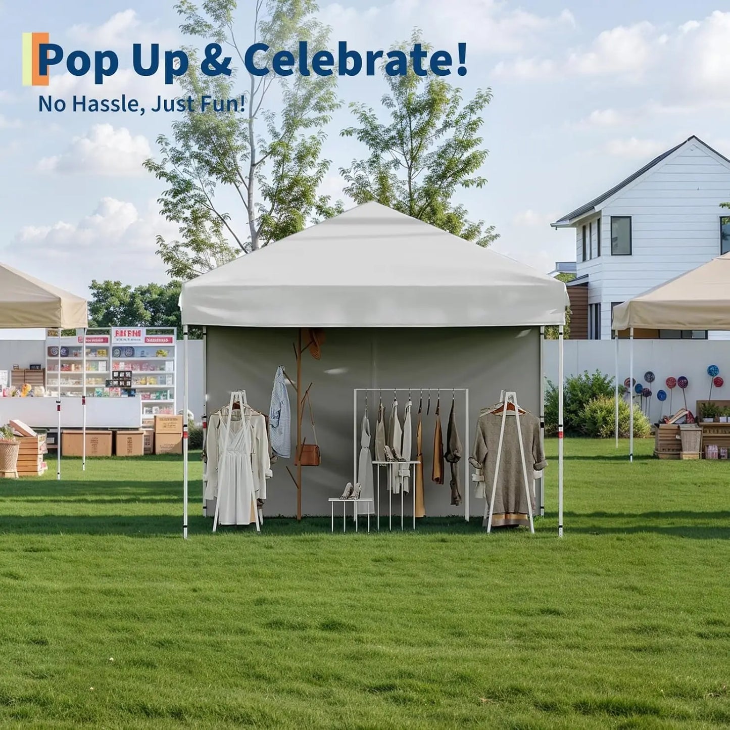 TWISTER.CKCN Pop Up Canopy Tent With Removable Sidewall UPF Fifty