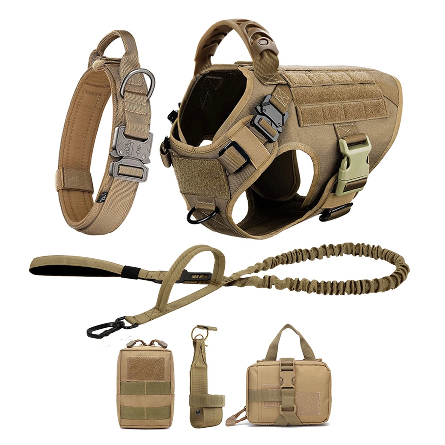 Dog Harness And Leash Set Nylon Padded Quick Release Buckle For Training