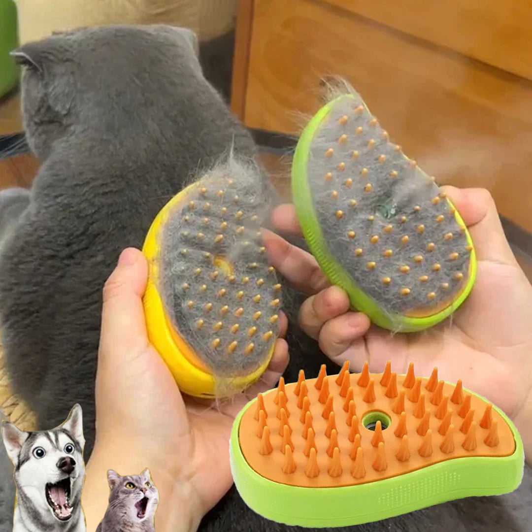 Cat Dog Steam Brush 3 In 1 Electric Massage Grooming