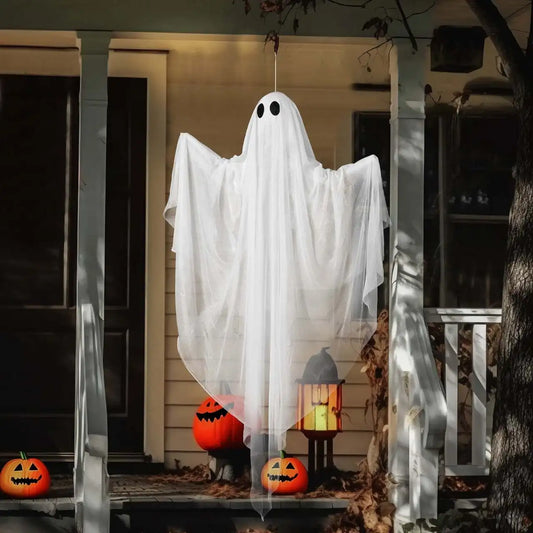 Halloween Hanging Ghost Decoration With Spooky LED Lights For Outdoor Yards